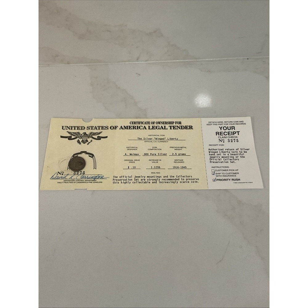 Winged Liberty (Mercury) Dime 10C .900 Silver Business Strike No. 3275